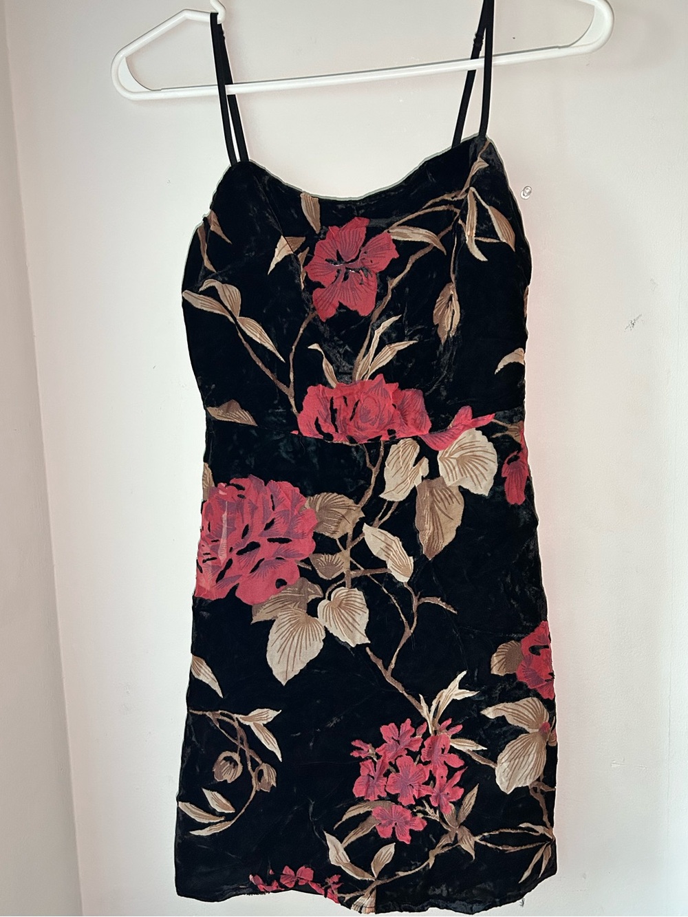 Burn Out Velvet Floral Slip Dress